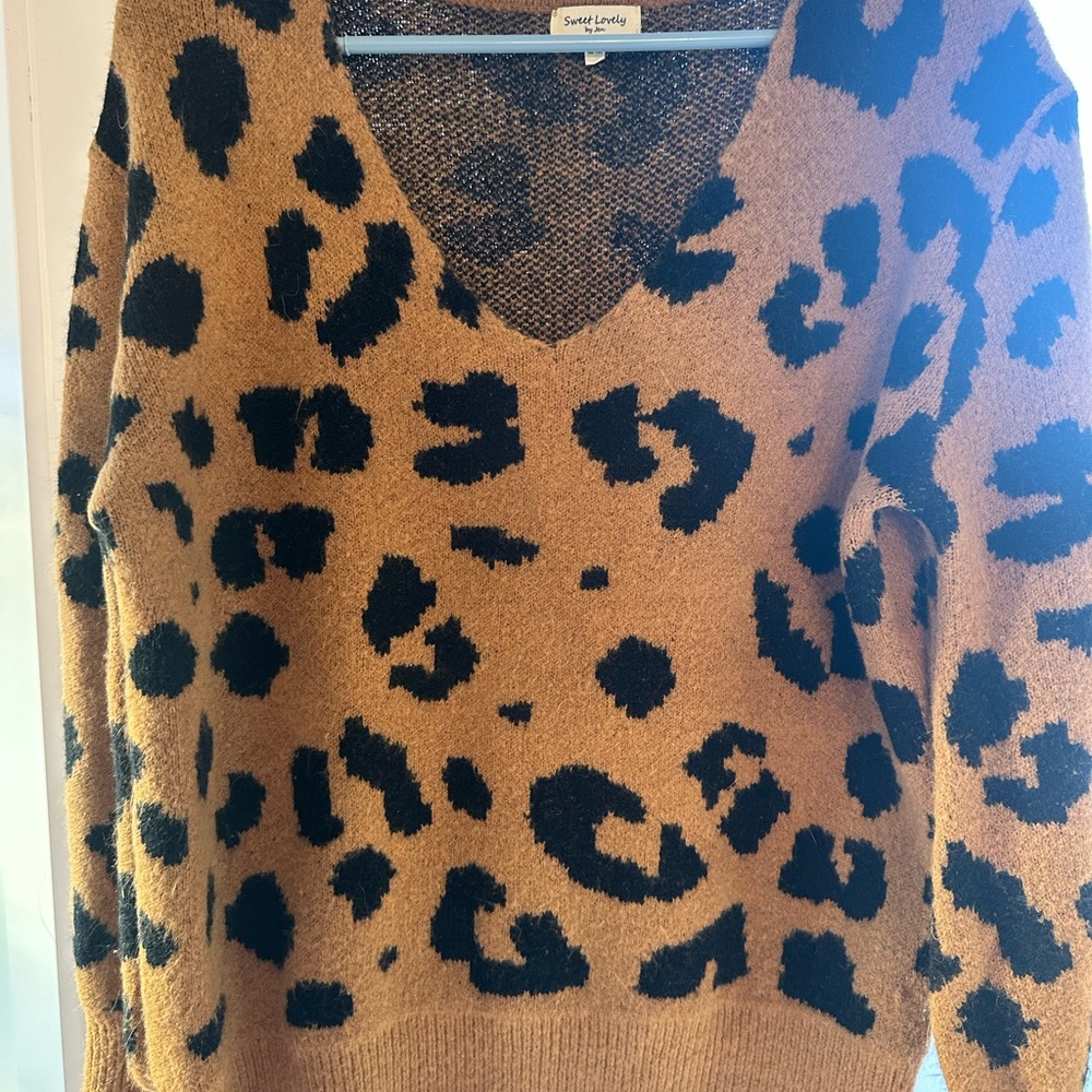 Sweaty Betty Leopard Print Sweater